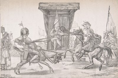 Pojedynek polemiczny między Lady Quotidienne a Sir Journal de Paris, 1821., 1821. autorstwa Eugène Delacroix