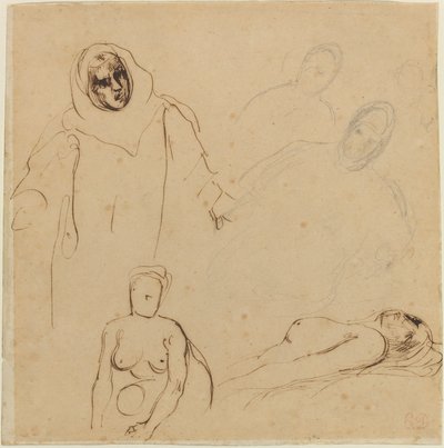 Studia dla Krzysztofa Kolumba autorstwa Eugène Delacroix