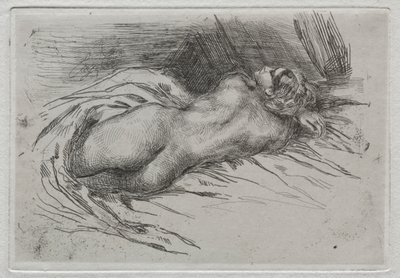 Studium kobiety widzianej z tyłu autorstwa Eugène Delacroix