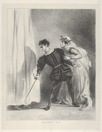 Morderstwo Poloniusza, 1834-43., 1834-43. autorstwa Eugène Delacroix