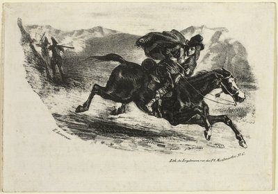 Lot przemytnika autorstwa Eugène Delacroix