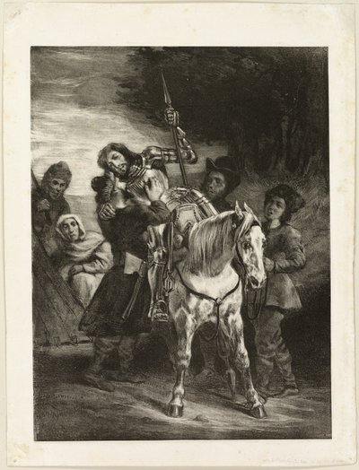 Ranny Goetz pod opieką Czechów autorstwa Eugène Delacroix