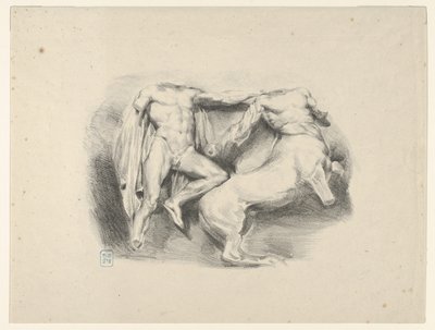 Tezeusz Zdobywca Centaura Eurytus, 1825., 1825. autorstwa Eugène Delacroix