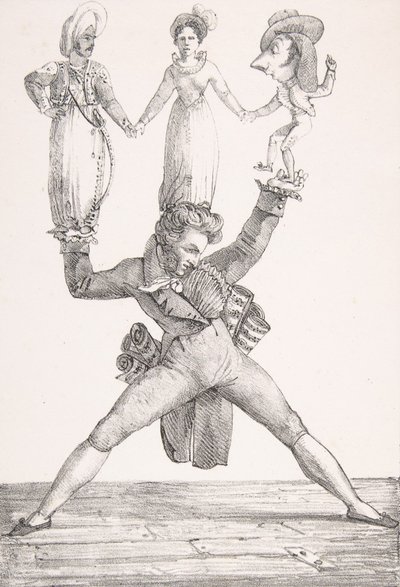 Teatr Włoski, 1821., 1821. autorstwa Eugène Delacroix