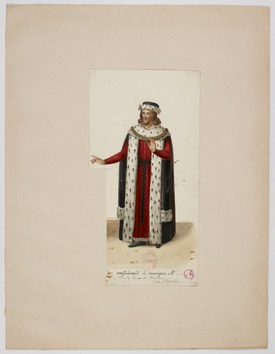 Kostium Enguerranda de Marigny (La Tour de Nesle, 1832) autorstwa Eugène Du Faget