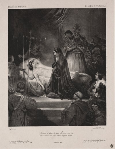 Kroniki Francji: Dzieci Clodomira autorstwa Eugène François Marie Joseph Devéria