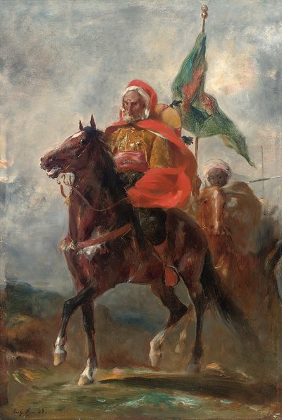 Wódz orientalistów na koniu, 1863 autorstwa Eugène Fromentin