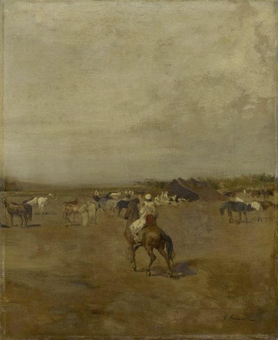 Obóz Arabów, ok. 1847 r. autorstwa Eugène Fromentin