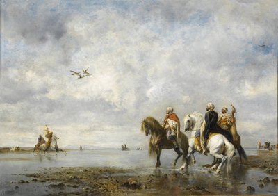 Polowanie na czaple autorstwa Eugène Fromentin