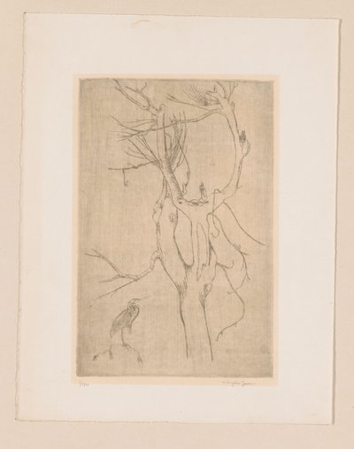 Drzewo i czapla autorstwa Eugène Joors (signed by artist)