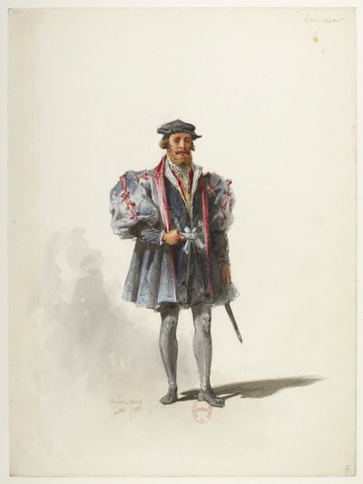 Btv1b84558104 07 - Saint-Saëns - Henryk VIII - Modele kostiumów - Lacoste - 7. Seigneur autorstwa Eugene Lacoste