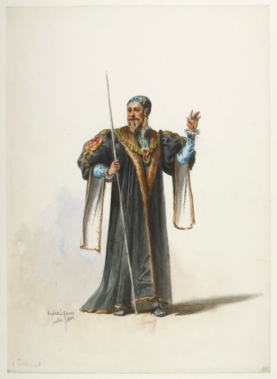 Btv1b84558104 10 - Saint-Saëns - Henryk VIII - Kostiumy - Lacoste - 10. Cranmer autorstwa Eugene Lacoste
