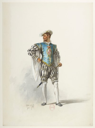 Btv1b84558104 16 - Saint-Saëns - Henryk VIII - Maquettes de costumes - Lacoste - 16th Costume autorstwa Eugene Lacoste