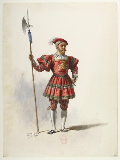 Btv1b84558104 36 - Saint-Saëns - Henryk VIII - Maquettes de costumes - Lacoste - 36. Kostium autorstwa Eugene Lacoste