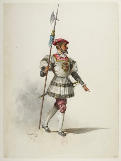 Btv1b84558104 37 - Saint-Saëns - Henryk VIII - Maquettes de costumes - Lacoste - 37. Kostium autorstwa Eugene Lacoste