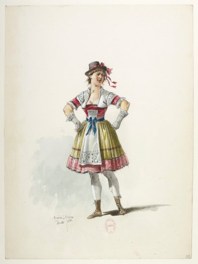 Btv1b84558104 39 - Saint-Saëns - Henryk VIII - Maquettes de costumes - Lacoste - 39. kostium autorstwa Eugene Lacoste