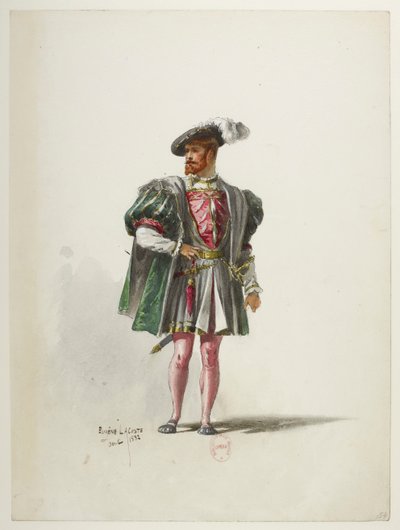 Btv1b84558104 54 - Saint-Saëns - Henryk VIII - Maquettes de costumes - Lacoste - 54. Kostium autorstwa Eugene Lacoste