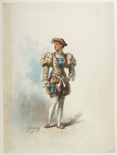 Btv1b84558104 57 - Saint-Saëns - Henryk VIII - Maquettes de costumes - Lacoste - 57. Kostium autorstwa Eugene Lacoste