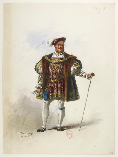 Btv1b84558104 59 - Saint-Saëns - Henryk VIII - Maquettes de costumes - Lacoste - 59. Henryk VIII autorstwa Eugene Lacoste