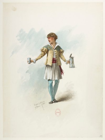 Btv1b84558104 79 - Saint-Saëns - Henryk VIII - Maquettes de costumes - Lacoste - 75. Kostium autorstwa Eugene Lacoste