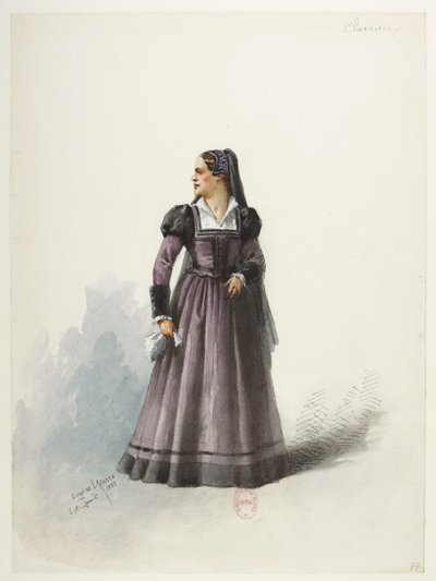Btv1b84558104 81 - Saint-Saëns - Henryk VIII - Maquettes de costumes - Lacoste - 77. Lady Clarence autorstwa Eugene Lacoste