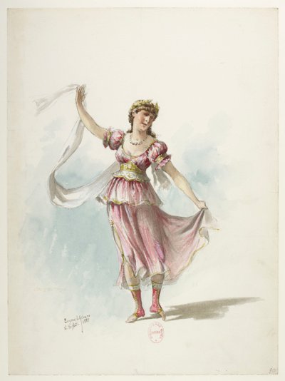 Btv1b84558104 84 - Saint-Saëns - Henryk VIII - Maquettes de costumes - Lacoste - 80. Kostium autorstwa Eugene Lacoste
