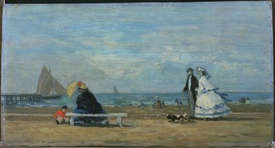Plaża w Trouville autorstwa Eugene Louis Boudin