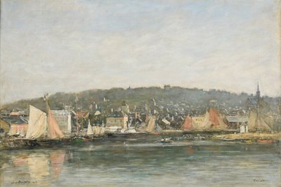 Port w Trouville o poranku autorstwa Eugene Louis Boudin