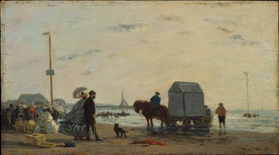 Na plaży w Trouville autorstwa Eugene Louis Boudin