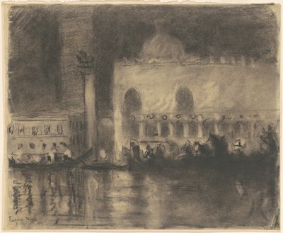 Pamięć o Wenecji: Palazzo Ducale i Piazzetta autorstwa Eugène Vail