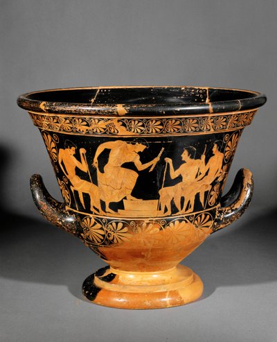 Krater attycki o czerwonej rzeźbie, zwany kraterem Antaios ... autorstwa Euphronios