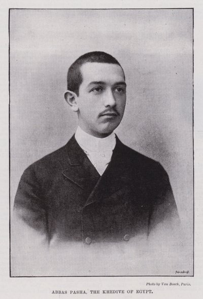 Abbas Pasza, Khedive z Egiptu (zdjęcie czarno-białe) autorstwa European Photographer