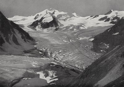Braunschweiger Hutte, przeciwko Wildspitze, Pitztal (zdjęcie czarno-białe) autorstwa European Photographer