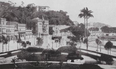 Brazylia: Praca Cabral, Rio (zdjęcie czarno-białe) autorstwa European Photographer