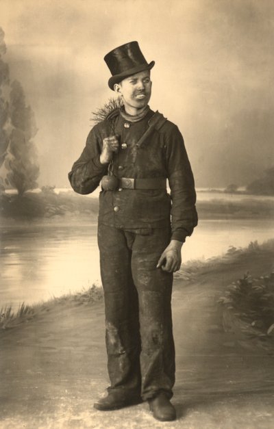 Kominiarz (zdjęcie czarno-białe) autorstwa European Photographer