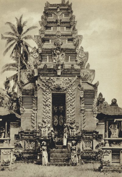 Indie Holenderskie, Świątynia, Bali (zdjęcie czarno-białe) autorstwa European Photographer