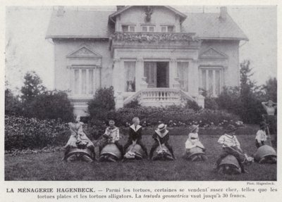 La Menagerie Hagenbeck (zdjęcie czarno-białe) autorstwa European Photographer