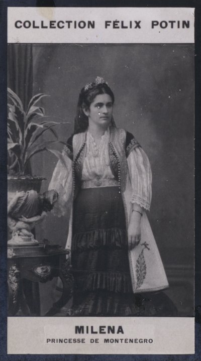 Milena, księżniczka Czarnogóry (1847) (zdjęcie b / w) autorstwa European Photographer