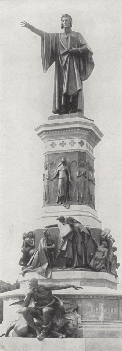 Pomnik Dante Alighieri, Trient (zdjęcie czarno-białe) autorstwa European Photographer