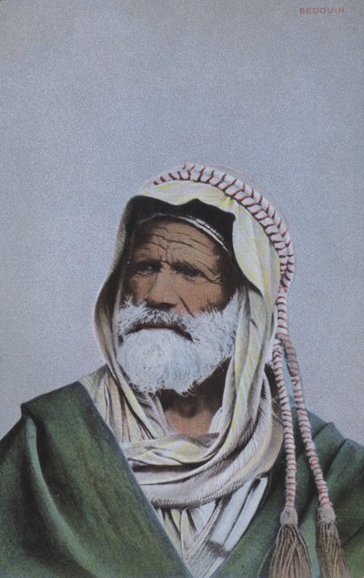 Portret Beduina, Afryka Północna (zdjęcie kolorowe) autorstwa European Photographer