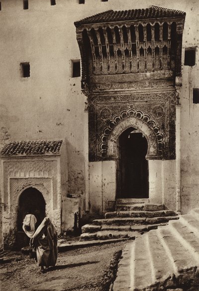 Sprzedaż, Rabat, Brama Medersa (zdjęcie czarno-białe) autorstwa European Photographer