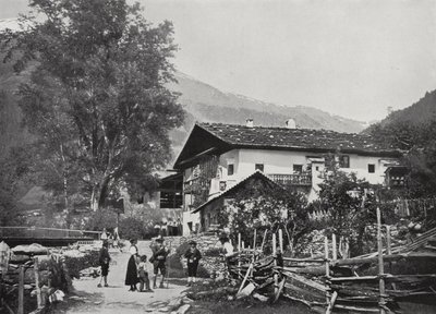Sandwirt, Sandhof, w dolinie Passeier, miejsce urodzenia Andreasa Hofera (zdjęcie czarno-białe) autorstwa European Photographer