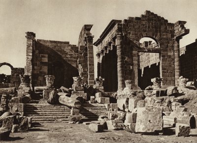 Sbeitia, Temple (zdjęcie czarno-białe) autorstwa European Photographer