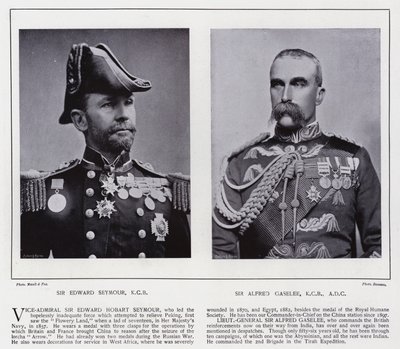 Sir Edward Seymour, Sir Alfred Gaselee (zdjęcie czarno-białe) autorstwa European Photographer