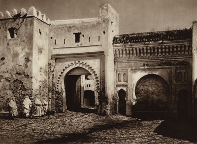 Tetuan, brama starego miasta (zdjęcie czarno-białe) autorstwa European Photographer