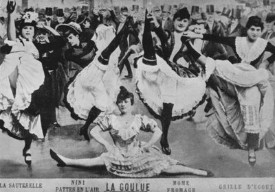 The Quadrille, Moulin Rouge (zdjęcie czarno-białe) autorstwa European Photographer