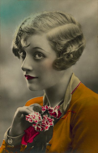 Kobieta i bukiet kwiatów (zdjęcie kolorowe) autorstwa European Photographer