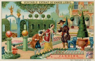 Ogród holenderski z XVII wieku autorstwa European School