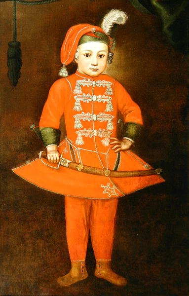 Młody szermierz (olej na płótnie) autorstwa European School