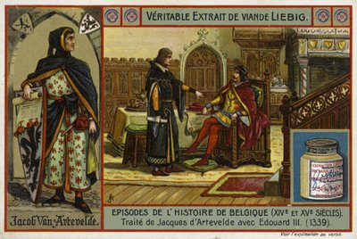 Umowa traktatu między Jacobem van Artevelde z Gandawy a królem Anglii Edwardem III, 1339 autorstwa European School